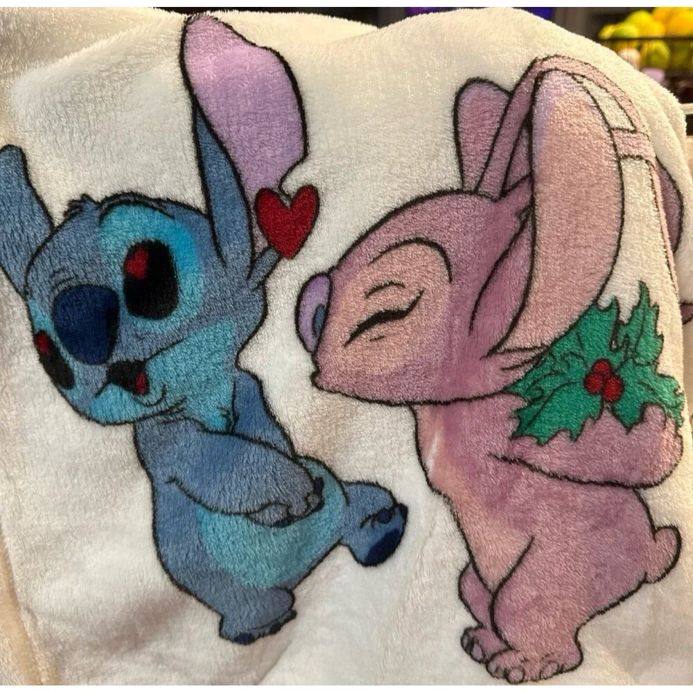 2025 Disney Christmas Stitch Plush Throw Blanket